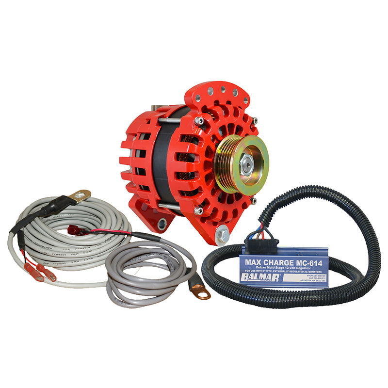 Balmar Alternator 3.15" Dual Foot Saddle K6 Serpentine Pulley Regulator  Temp Sensor - 170A Kit - 12V [XT-DF-170-K6-KIT] - Mealey Marine