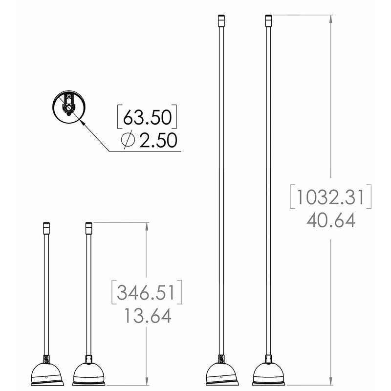 Lumitec Contour Anchor Light - 39" - White [101584] - Mealey Marine