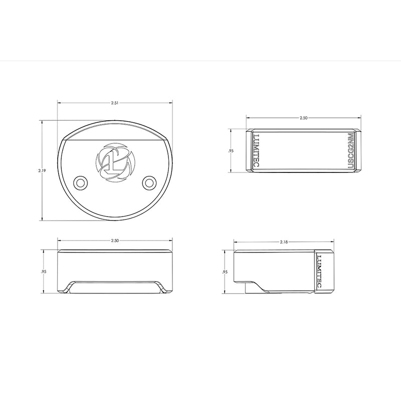 Lumitec Surface Mount Navigation Light - Composite - Port Red [101596] - Mealey Marine