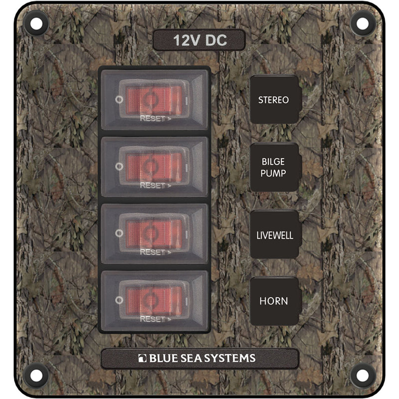 Blue Sea 4323 Circuit Breaker Switch Panel 4 Position - Camo [4323] - Mealey Marine