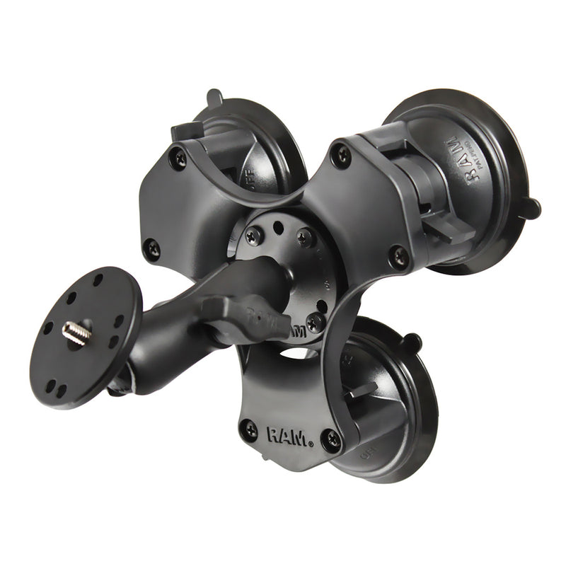 RAM Mount Twist-Lock Triple Suction Mount w/1/4"-20 Stud [RAP-B-365-224-202AU] - Mealey Marine