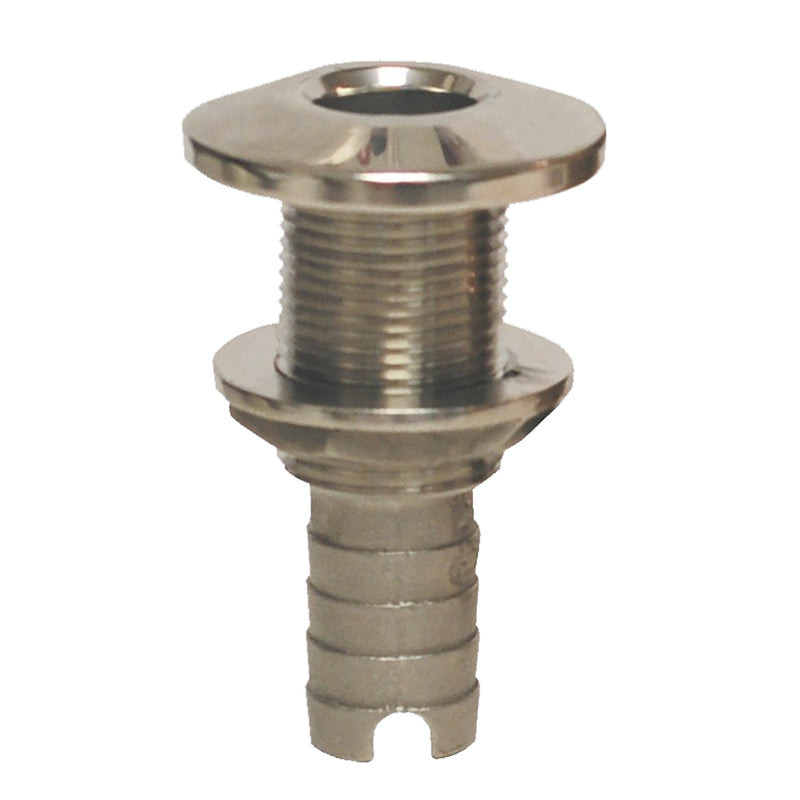 GROCO Stainless Steel Hose Barb Thru-Hull Fitting - 1/2" [HTH-500-S] - Mealey Marine