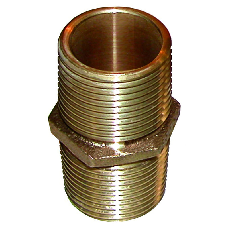 GROCO Bronze Pipe Nipple - 1/2" NPT [PN-500] - Mealey Marine