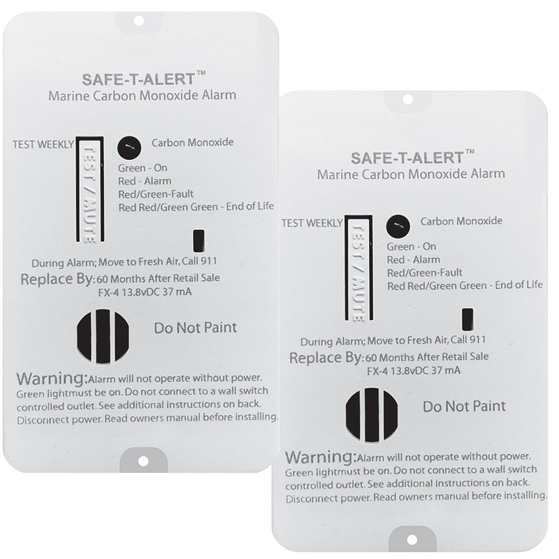 Safe-T-Alert FX-4 Carbon Monoxide Alarm - 2-Pack [FX-4MARINE2-PACK] - Mealey Marine