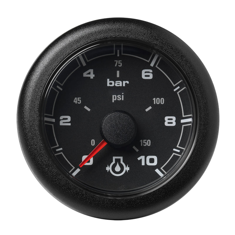 Veratron 52MM (2-1/16") OceanLink Engine Oil Pressure Gauge -10 Bar/150 PSI - Black Dial  Bezel [A2C1066000001] - Mealey Marine