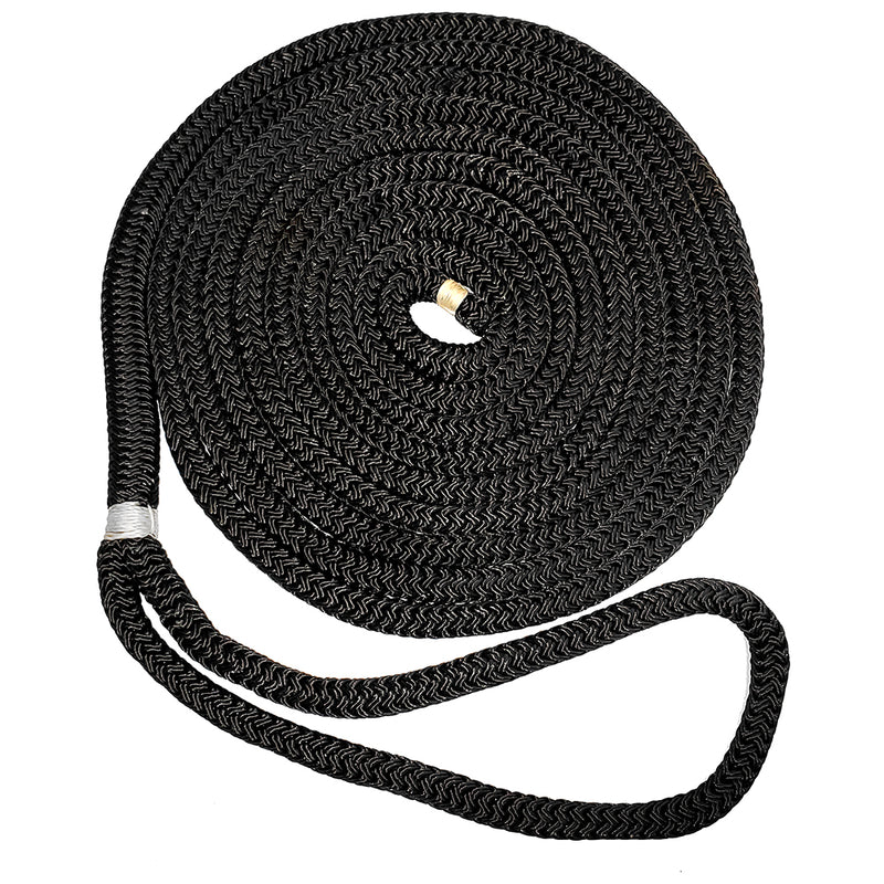 New England Ropes 3/8" X 20 Nylon Double Braid Dock Line - Black [C5054-12-00020] - Mealey Marine