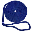 New England Ropes 3/8" X 15 Nylon Double Braid Dock Line - Blue w/Tracer [C5053-12-00015] - Mealey Marine