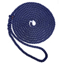 New England Ropes 1/2" X 15 Premium Nylon 3 Strand Dock Line - Navy Blue [C6053-16-00015] - Mealey Marine