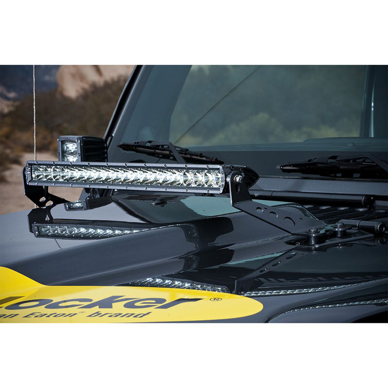 RIGID Industries 2007-2017 Jeep JK 20" Light Hood Mount [40333] - Mealey Marine