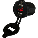 Sea-Dog Dual USB Socket/Voltmeter w/Hidden Display [426517-1] - Mealey Marine