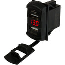 Sea-Dog Dual USB Rocker Switch Style Voltmeter w/Hidden Display [426527-1] - Mealey Marine