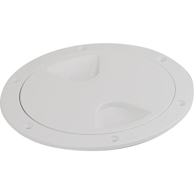 Sea-Dog Screw-Out Deck Plate - White - 6" [335760-1] - Mealey Marine