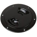 Sea-Dog Quarter-Turn Smooth Deck Plate w/Internal Collar - Black - 5" [336355-1] - Mealey Marine