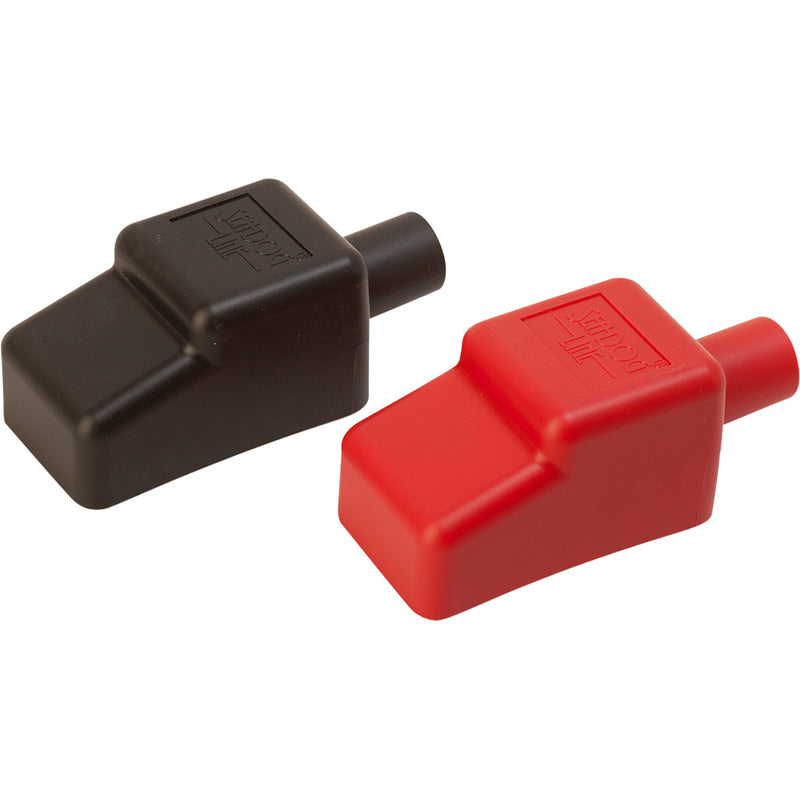 Sea-Dog Battery Terminal Covers - Red/Back - 1/2" [415110-1] - Mealey Marine