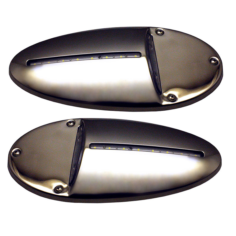 Innovative Lighting LED Docking Light- Mirrored Stainless Steel - Pair [585-0220-7] - Mealey Marine