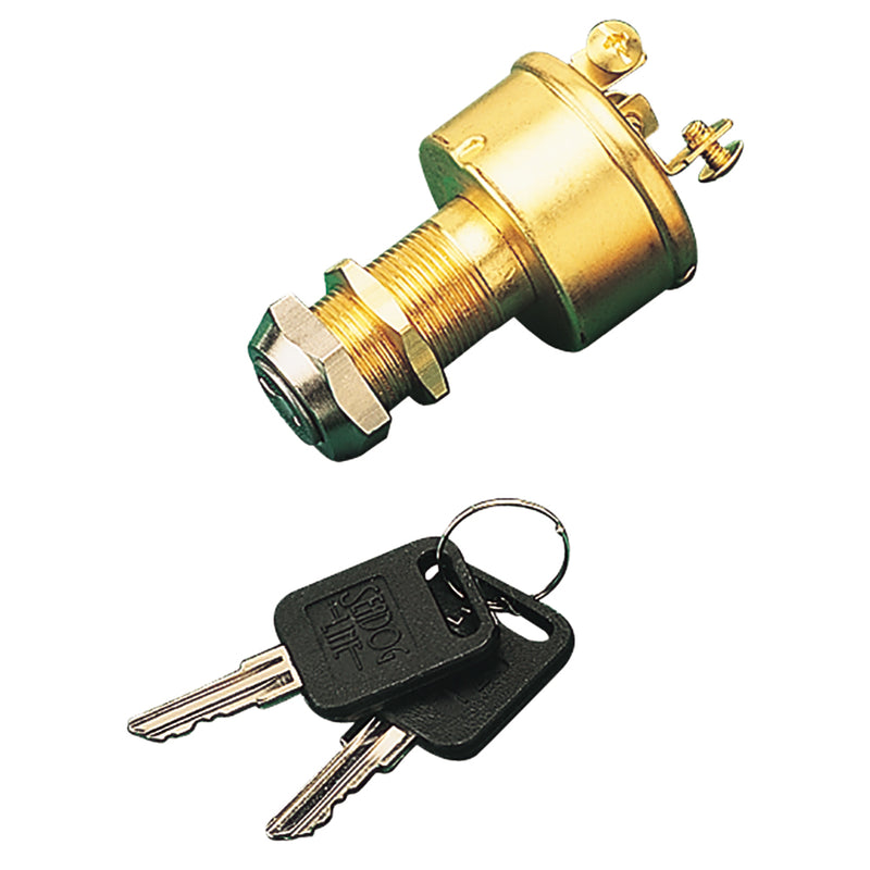 Sea-Dog Brass 3-Position Key Ignition Switch [420350-1] - Mealey Marine