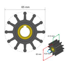 Albin Pump Premium Impeller Kit 65 x 15.8 x 41.5mm - 12 Blade - Key Insert [06-01-018] - Mealey Marine