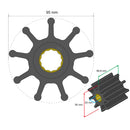 Albin Pump Premium Impeller Kit 95 x 25 x 88.8mm - 9 Blade - Spline Insert [06-02-029] - Mealey Marine