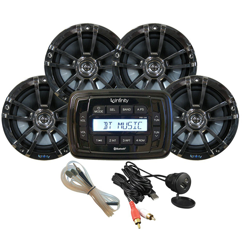 Infinity MPK250 Package w/Four (4) Chrome INF622 Speakers [INFMPK250-4] - Mealey Marine