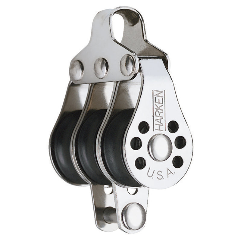 Harken 22mm Triple Micro Block w/Becket- Fishing [229F] - Mealey Marine