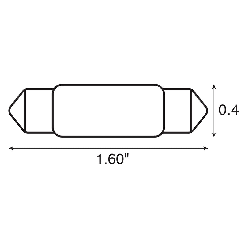 Ancor Bulb, Festoon, 12V - .97A - 15W - 12CP - 2-Pieces [522112] - Mealey Marine