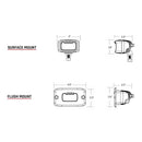 RIGID Industries SR-M Series Pro Diffused Flush Mount - Black [922513] - Mealey Marine