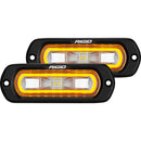 RIGID Industries SR-L Series Flush Mount Spreader Light - Black Housing - Amber Halo [53223] - Mealey Marine