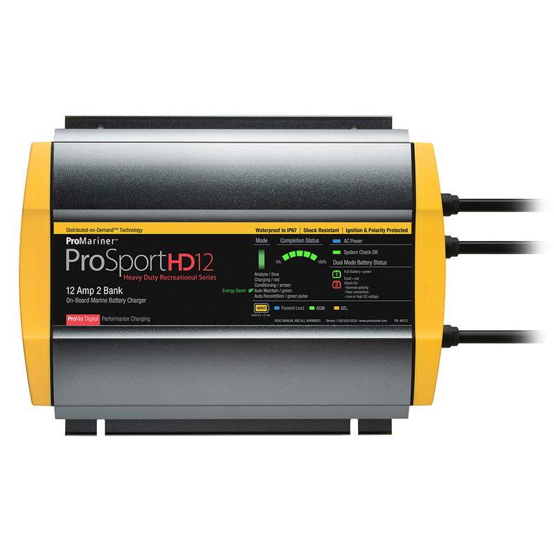 ProMariner ProSportHD 12 Gen 4 - 12 Amp - 2 Bank Battery Charger [44012] - Mealey Marine