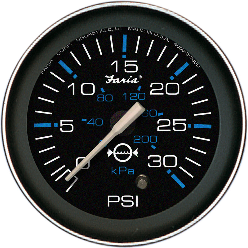 Faria Coral 2" Water Pressure Gauge (30 PSI) [13003] - Mealey Marine