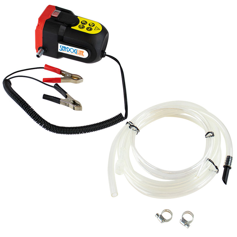 Sea-Dog Oil Change Pump w/Battery Clips - 12V [501072-3] - Mealey Marine