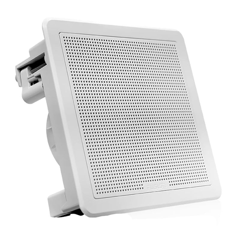 FUSION FM-65SW FM Series 6.5" 120 Flush Mount Square Marine Speakers - White Grill - 120W [010-02299-10] - Mealey Marine