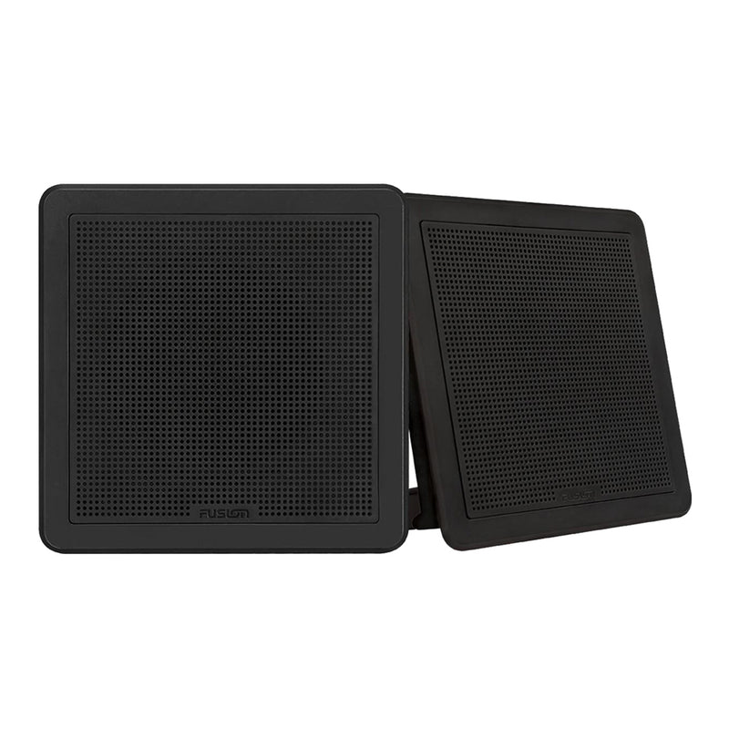 FUSION FM-65SB FM Series 6.5" 120 Flush Mount Square Marine Speakers - Black Grill - 120W [010-02299-11] - Mealey Marine