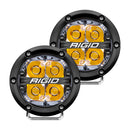 RIGID Industries 360-Series 4" LED Off-Road Spot Beam w/Amber Backlight - Black Housing [36114] - Mealey Marine