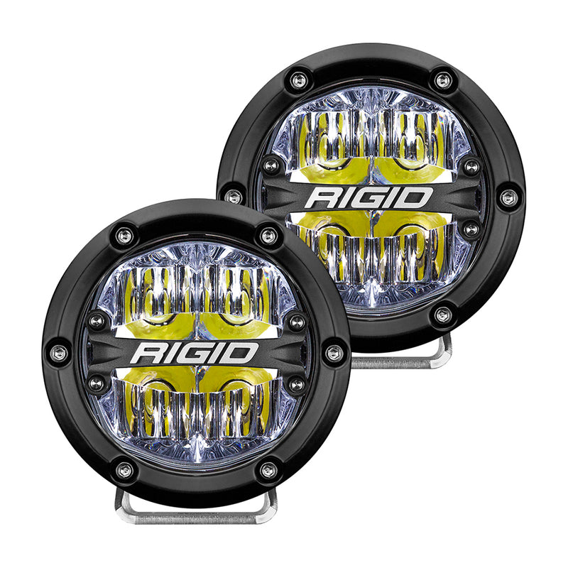 RIGID Industries 360-Series 4" LED Off-Road Fog Light Drive Beam w/White Backlight - Black Housing [36117] - Mealey Marine