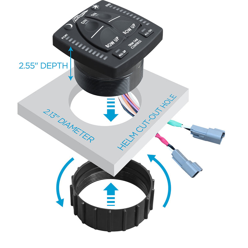 Bennett One Box Indication Unit f/BOLT Electric System [OBI9000-E] - Mealey Marine