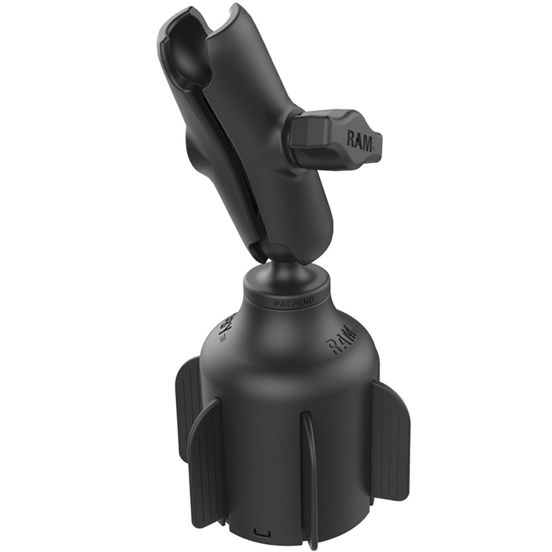 RAM Mount Stubby Cup Holder Mount w/Double Socket Arm [RAP-B-299-4-201U] - Mealey Marine