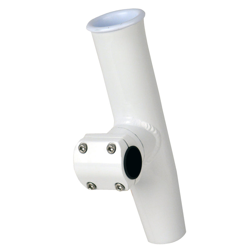 C.E. Smith Adjustable Mid Mount Rod Holder - 7/8" or 1" OD - White Powder Coat Aluminum w/Sleeve  Hex Key [53773] - Mealey Marine