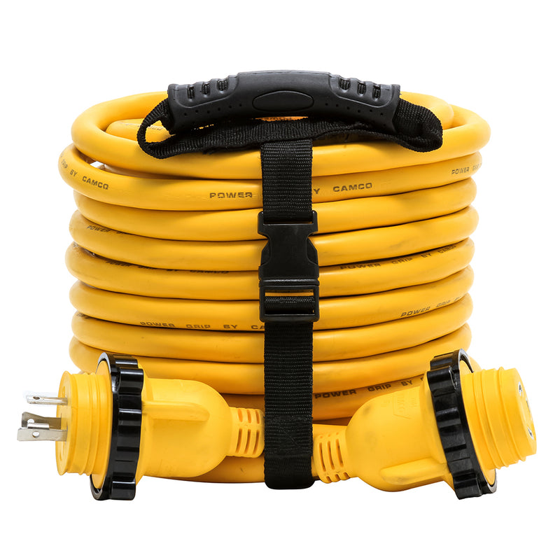 Camco 30 Amp Power Grip Marine Extension Cord - 50 M-Locking/F-Locking Adapter [55613] - Mealey Marine