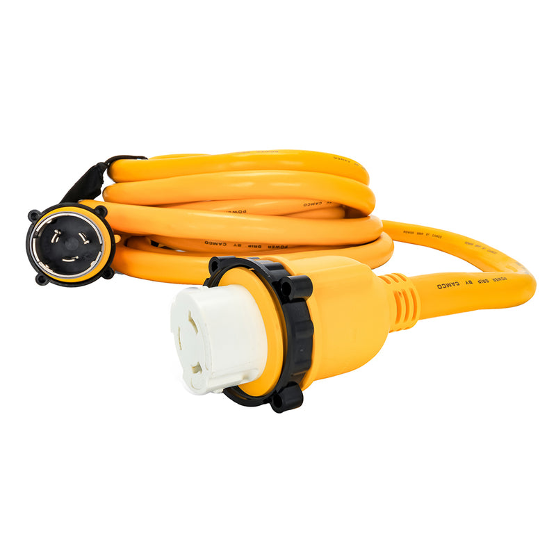 Camco 50 Amp Power Grip Marine Extension Cord - 25 M-Locking/F-Locking Adapter [55621] - Mealey Marine