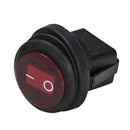 HEISE Rocker Switch - Illuminated Red Round - 5-Pack [HE-RRS] - Mealey Marine