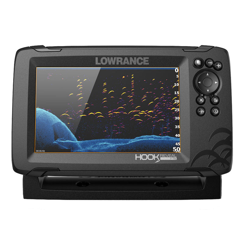 Lowrance HOOK Reveal 7 Chartplotter/Fishfinder w/TripleShot Transom Mount Transducer  US Inland Charts [000-15513-001] - Mealey Marine