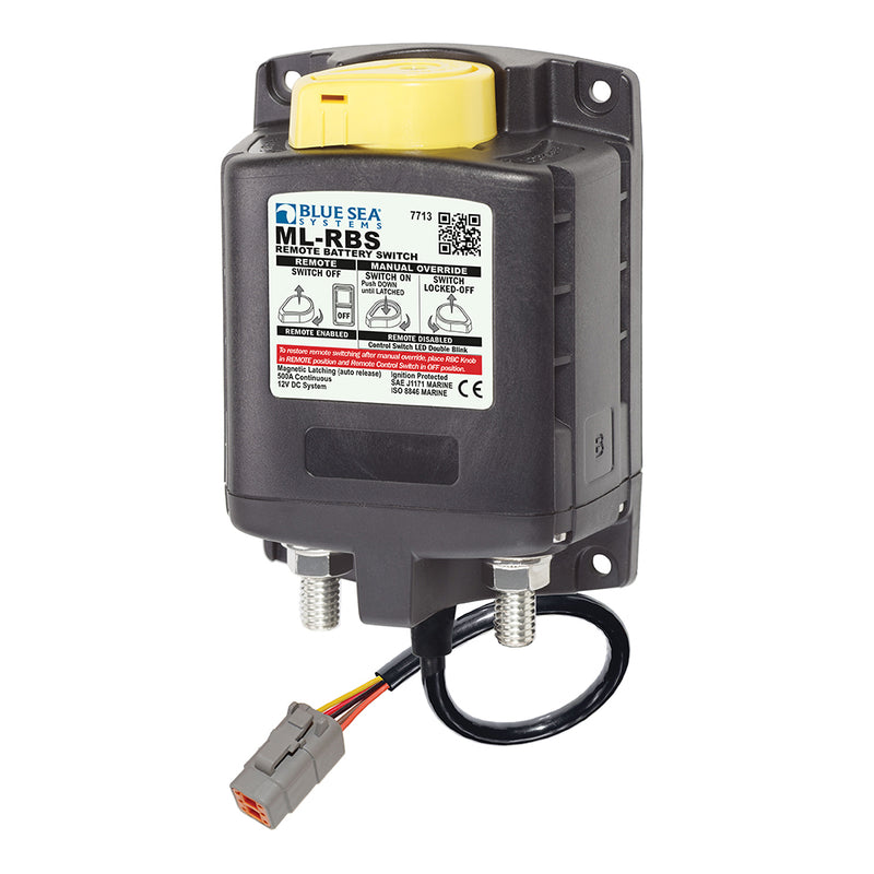 Blue Sea 7713100 ML-RBS Remote Battery Switch w/Manual Control Auto Release  Deutsch Connector - 12V [7713100] - Mealey Marine