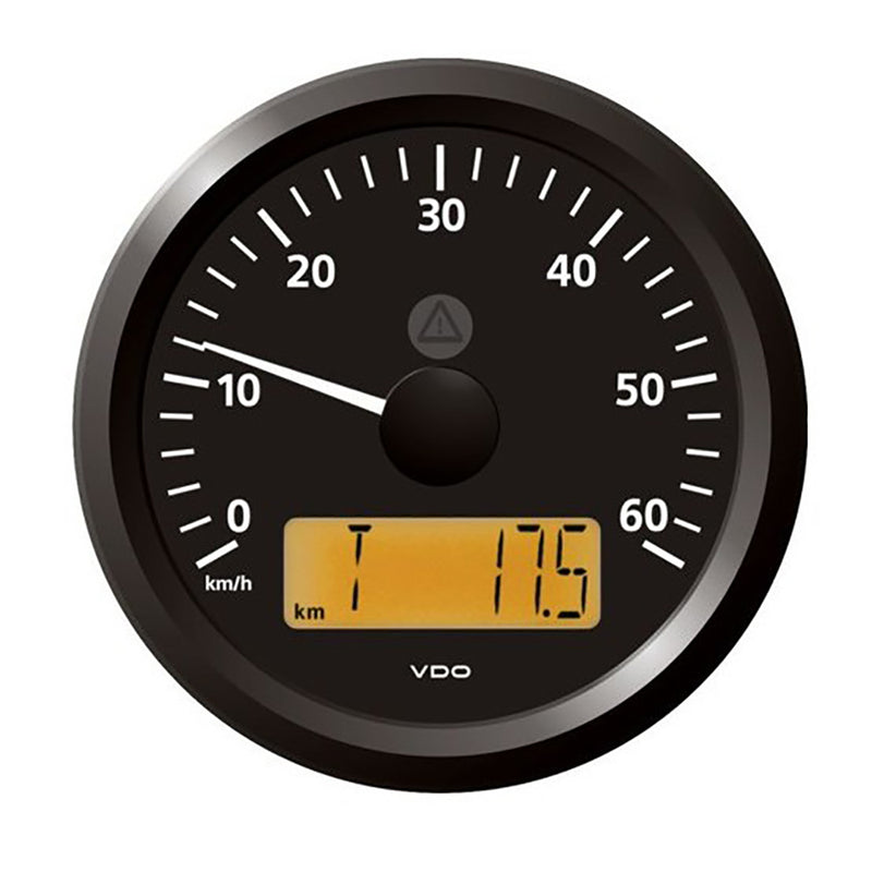 Veratron 3-3/8" (85 mm) ViewLine Speedometer - 0 to 60 KMH - 12/24V - Black Dial  Triangular Bezel [A2C59512367] - Mealey Marine