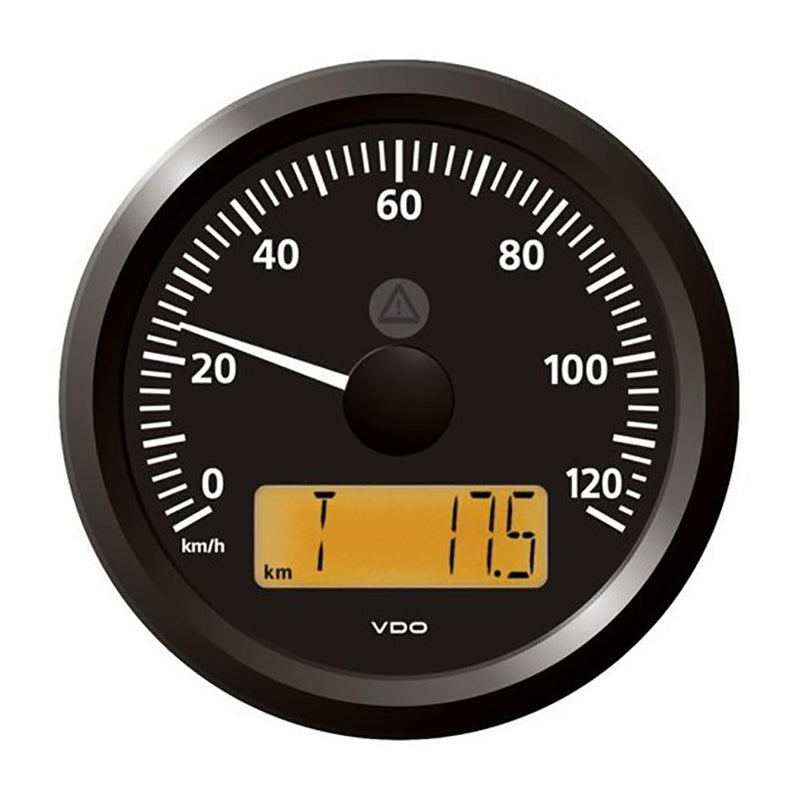 Veratron 3-3/8" (85 mm) ViewLine Speedometer - 0 to 120 KMH - 12/24V - Black Dial  Triangular Bezel [A2C59512369] - Mealey Marine