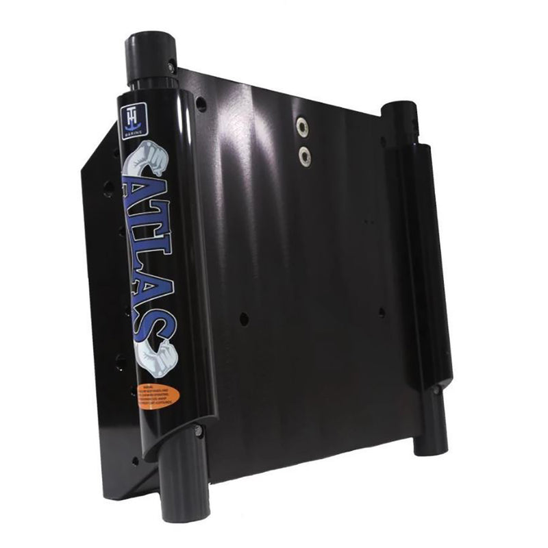 T-H Marine ATLAS 6" Set Back Hydraulic Jack Plate - Gloss Black Anodized [AHJ-6V-B-DP] - Mealey Marine