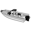 Carver Performance Poly-Guard Wide Series Styled-to-Fit Boat Cover f/16.5 Aluminum V-Hull Boats w/Walk-Thru Windshield - Grey [72316P-10] - Mealey Marine