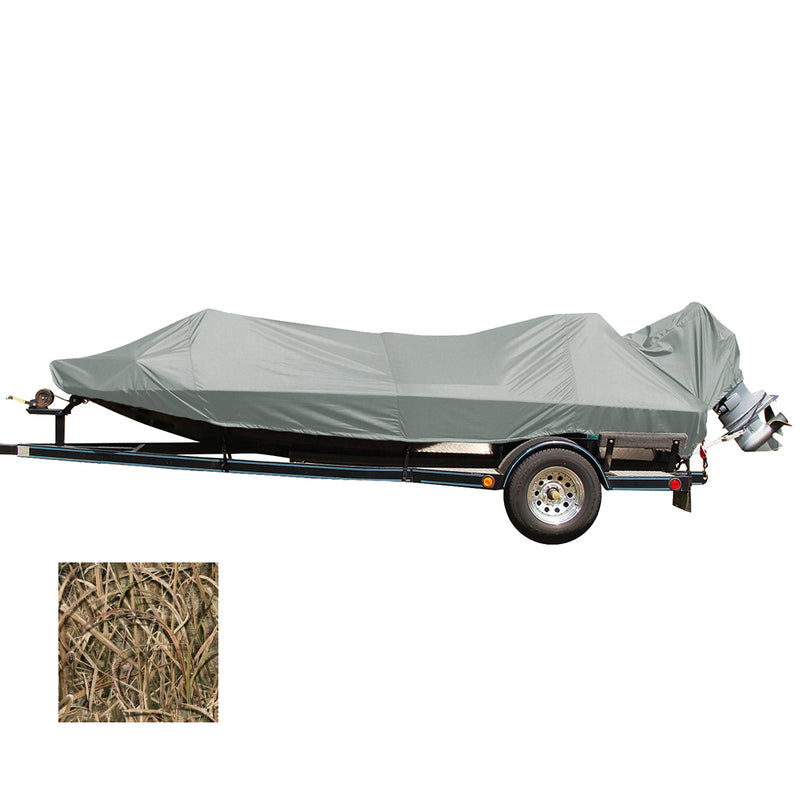 Carver Performance Poly-Guard Styled-to-Fit Boat Cover f/18.5 Jon Style Bass Boats - Shadow Grass [77818C-SG] - Mealey Marine