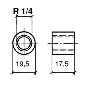 Veratron Pyrometer Sensor Threaded Bushing f/Welding to Manifold f/Thermocoupler Element [N03-320-266] - Mealey Marine