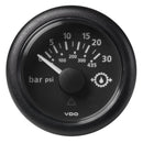 Veratron 52MM (2-1/16") ViewLine Transmission Oil Pressure 30 Bar/435 PSI - Black Dial  Round Bezel [A2C59514141] - Mealey Marine