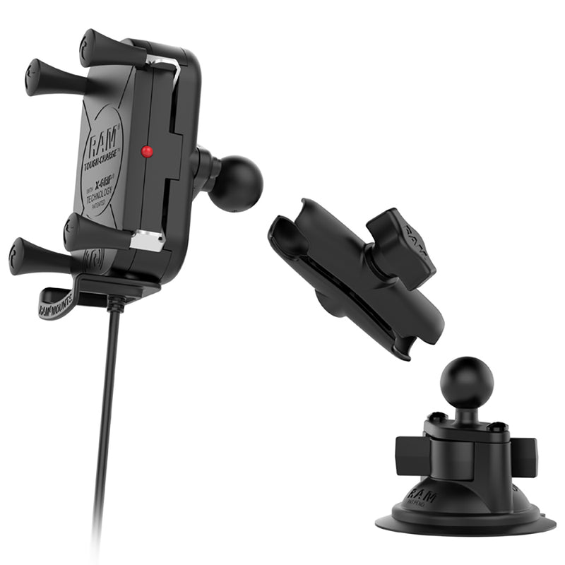 RAM Mount Tough-Charge Waterproof Wireless Charging Suction Cup Mount [RAM-B-166-UN12W] - Mealey Marine